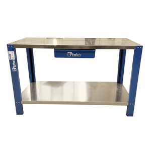 Ttake Compact <b>Workbench</b> 190 Cm <b>Steel</b> Top With Shelf Industrial Use - Product Image 2