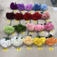 K-0829 Hortensia Artificiel Premium à 5 Têtes, Décoration Florale Chic à la Française pour Mariages, Fêtes et Décoration Intérieure