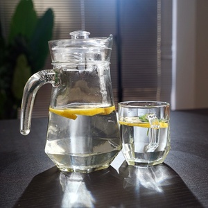 Elegante jarra de agua de vidrio transparente Premium Juego de regalo Jarras de 1.8L ecológicas resistentes al calor para uso en el hogar y la Oficina al por mayor - Product Image 2