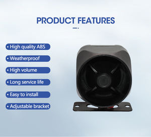 ลำโพงไซเรนสัญญาณเตือนภัยอิเล็กทรอนิกส์ใช้แบตเตอรี่สำรองสีดำ15W - Product Image 5