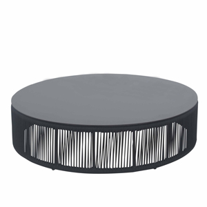 Mesa auxiliar redonda para café con <span class=keywords><strong>cuerda</strong></span> tejida, muebles de exterior modernos para <span class=keywords><strong>restaurante</strong></span> y hotel - Product Image 1