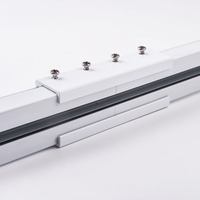 Rail de rideau électrique intelligent Tuya sans fil en aluminium robuste pour chambre à coucher, avec plis ondulés et support de plafond