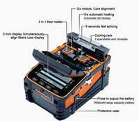 Mesin Sambung Serat Optik Telelink Hot Sale Ai-9 Otomatis Core to Core Fusion Splicer 6 Motor, Peralatan Serat Optik Berkinerja Tinggi