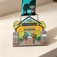 Médaille de récompense sportive personnalisée en métal, plaqué or/argent/bronze, design 3D, impression typographique, durable, idéale pour les cadeaux promotionnels en salon professionnel