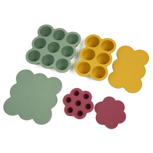 Silicone bé thực phẩm lưu trữ container rò rỉ-proof thực phẩm lưu trữ Snack hộp <span class=keywords><strong>7</strong></span> chia Ice <span class=keywords><strong>Cube</strong></span> khay với nắp tủ đông trái cây - Product Image 5