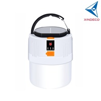 Ampoule solaire Xindeco GST haute luminosité 48 LED 3500K/4100K/5000K/6000K IP65 étanche, double alimentation solaire/USB, indicateur de charge automatique