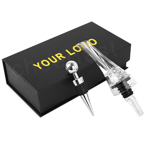 Tapón de botella de <span class=keywords><strong>vino</strong></span> personalizado, Set de caja de regalo, plástico ABS, boquilla de <span class=keywords><strong>vino</strong></span> tinto, filtro de vertedor, aireador - Product Image 2