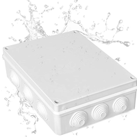 Boîtier électrique en plastique ABS avec trous pré-percés, boîtier de projet électronique étanche et anti-poussière IP65 en blanc