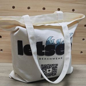 Eco-Friendly Custom Vacation Travel Souvenir Medium <b>Canvas</b> <b>Tote</b> Bag Reusable Shopping Bag Promotional Gift - Product Image 2