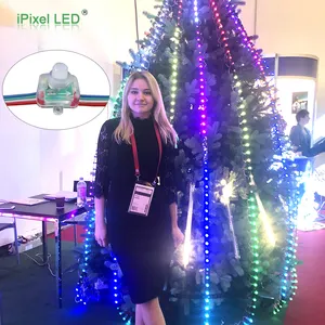 Led سلسلة أضواء Rgb Dmx للماء Ws2811 12 مللي متر 12 مللي متر مصابيح Led مستديرة بكسل 2 سنوات ستارة نجوم ليد Ipixel LED Epistar F8mm Dip LED