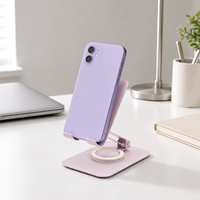 Support de téléphone portable de bureau multifonctionnel rotatif avec support de tablette réglable et support de réglage de l'angle et de la hauteur du téléphone