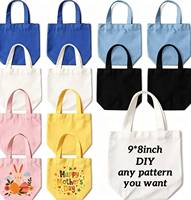 Mini sacs fourre-tout en toile, petits sacs de 8,5 x 8 pouces, couleur naturelle, réutilisables, résistants, sacs en coton Trader Joes, personnalisables, pour cadeaux et voyages