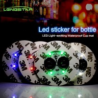 Sous-verre LED ultra-fin à activation par le poids, multicolore, vente en gros, produit phare