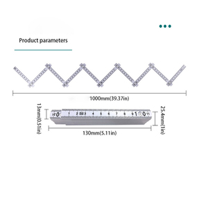 1M de largo, alta precisión, impermeable, plástico, <span class=keywords><strong>multi</strong></span>ángulo, dibujo de medición, 10 pliegues, regla plegable con logotipo - Product Image 2