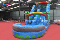 WINSUN Parc aquatique gonflable extérieur à double piste avec château et piscine – Couleur/taille personnalisables, capacité maximale