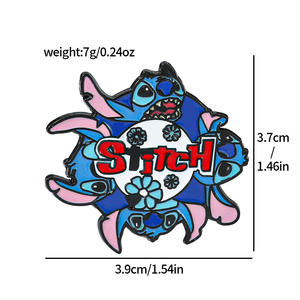 Insignias de Metal de personaje de dibujos animados americano europeo, broche de tesoros interestelares pintados, accesorios, alfileres, puntada, aceite de goteo de aleación - Product Image 5