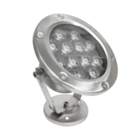 Nouveau design 2026 Yaokinglite YK-UW126 12W 304SS DC24V Lumière de piscine blanche chaude étanche IP68, lumière sous-marine dimmable 1200 Lumens