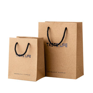 Sacs en papier kraft biodégradables personnalisés pour les courses, sacs à emporter pour les repas, sacs à lunch pour les cafés et les boulangeries - Product Image 1