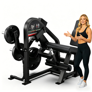 Máquina de gimnasio comercial para entrenamiento de fuerza con placas de peso: curl de pierna horizontal sentado/extensión de pierna sentado - Product Image 1