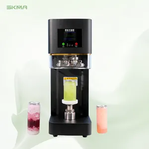 Easy To Operate Beverage Bubble Tea Can Sealer Machine Automatic Electric Stainless Steel Pet Can Sealing Machine
