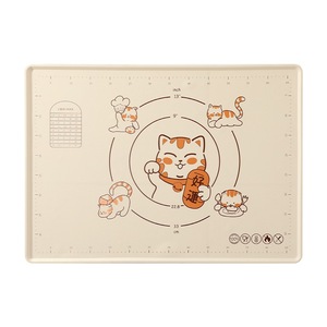 Lucky Cat Food Grade Silicone Kneading Mat Extra Large Thick Non Stick With Cat Pattern For Dough Rolling - Product Image 2