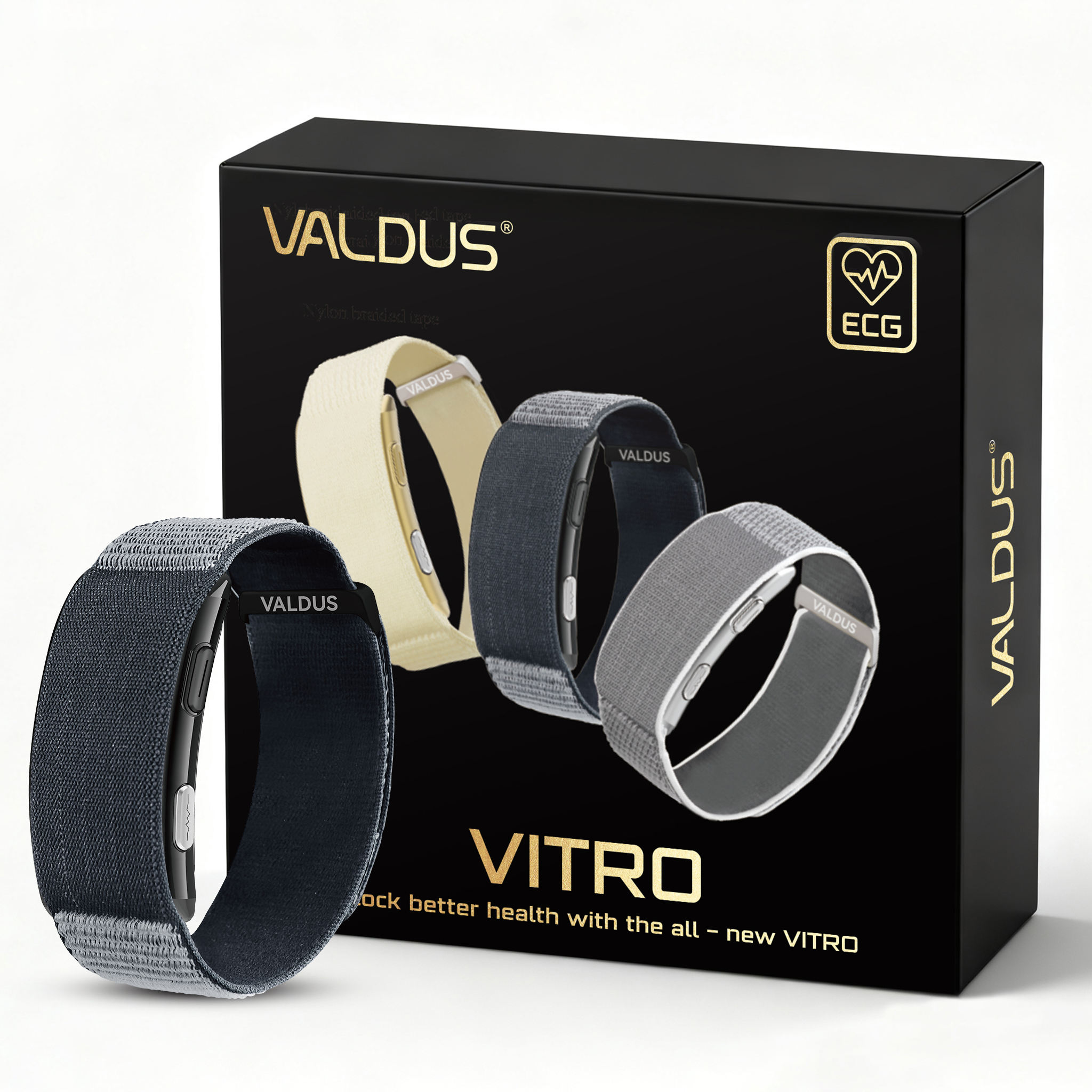 ORANGLES VALDUS Smart Health 1ATM Waterproof Non-Screen Fitness Tracker VITRO Screenless Sports Heart Rate Smartwatch Relojes Bracelet - detailed closeup view - illustrating benefits - Image 3 of 6 | created for all | Shop VALDUS Smart Health 1ATM Waterproof Non-Screen Fitness Tracker VITRO Screenless Sports Heart Rate Smartwatch Relojes Bracelet North Carolina | Free Shipping ORANGLES