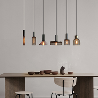 Lustre suspendu LED E27 moderne en ciment et fer, style nordique, pour îlot de cuisine, salon, villa, restaurant