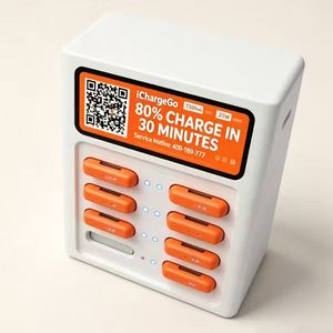 Estación de carga de teléfonos, carga rápida, estación de <span class=keywords><strong>alquiler</strong></span> de baterías externas con 8 ranuras para móviles y teléfonos. - Product Image 3