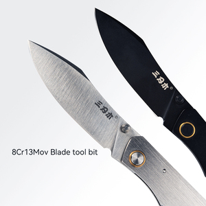 มีดพับพกพา <span class=keywords><strong>Sanrenmu</strong></span> 9306-SB สำหรับตั้งแคมป์และกิจกรรมกลางแจ้ง แบบ OEM ODM ผลิตตามสั่ง พร้อมที่เปิดขวด - Product Image 3