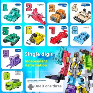 Venta al por mayor al por menor, <span class=keywords><strong>robot</strong></span> de juguete con símbolo transformador de gran número genuino transfronterizo, regalo educativo para niños, plástico ligero 1:5 - Product Image 4