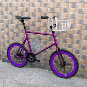 Bicyclette à pignon fixe de 20 pouces à vitesse unique <span class=keywords><strong>BMX</strong></span> avec cadre en acier à haute teneur en carbone Mini vélo - Product Image 1