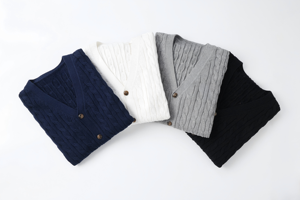 Cárdigan de Punto 100% Algodón para <span class=keywords><strong>Hombre</strong></span>, Estilo Preppy, Casual Chic, Agradable al Tacto, Corte Clásico con Cuello en V, para Primavera y Otoño - Product Image 6