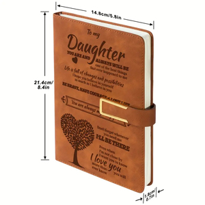Cuaderno de piel sintética de tapa dura Emed Bible Verse A5 personalizado diario para hija - Product Image 2