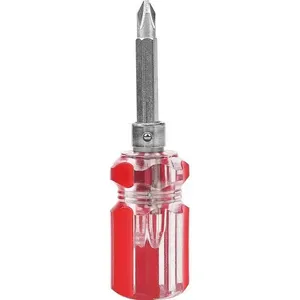 Tournevis ROUGE à manche transparent Mini taille Tournevis à tête de radis portable Outils de réparation Tournevis