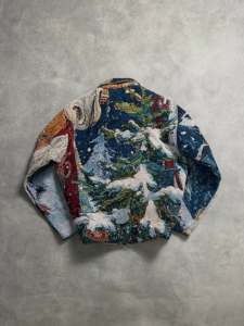 Veste pour homme personnalisée en gros, de haute qualité, en tapisserie jacquard épaisse, à motifs graphiques rétro artistiques et vintage - Product Image 2