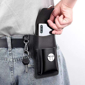 Sac de <span class=keywords><strong>ceinture</strong></span> en cuir <span class=keywords><strong>pour</strong></span> homme à prix abordable, étui <span class=keywords><strong>pour</strong></span> téléphone <span class=keywords><strong>portable</strong></span> et étui à cigarettes, idéal <span class=keywords><strong>pour</strong></span> chantier, avec porte-clés suspendu - Product Image 3