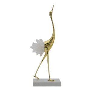 Scultura di Uccello in Piedi con Base in Marmo per Decorazione Casa e Ufficio, Elemento d'Arredo per Tavolo, Soggiorno, Bagno e Bancone - Product Image 1