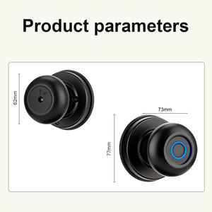 नई स्मार्ट नॉब बॉल ट्या वाईफाई फिंगरप्रिंट एल्यूमिनियम लकड़ी का दरवाजा इनडोर स्मार्ट कुंजी डेडबॉल्ट फिंगरप्रिंट डोर बॉल लॉक स्मार्ट - Product Image 5