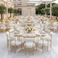 Table Ronde Élégante en Acier Inoxydable Finition Or avec Plateau Miroir pour Hôtels, Mariages, Événements – Vente en Gros