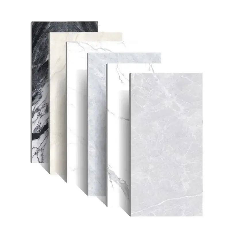 Aspetto pietra naturale marmo pieno lucido smaltato opaco grande lastra 600x1200 piastrelle per pavimenti gres porcellanato piastrelle per pareti in ceramica pietra sinterizzata
