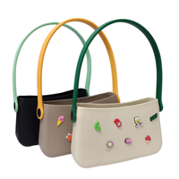 Sac à main personnalisé avec logo, sac de plage classique en gelée, sac à bandoulière pour femme, sac léger tendance en caoutchouc EVA, vente en gros d'usine de sacs à main