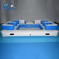 Plateforme flottante gonflable étanche à bas prix d'usine pour rassemblements multi-personnes, piscine en PVC