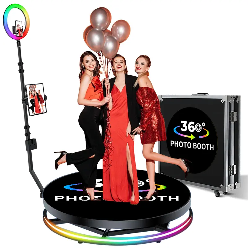 popular products 2023 trending plataforma 360 degree slow motion video booth 369 camera rotating selfie platform 360 photo booth