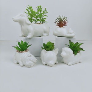 動物の形のセラミック多肉植物プランターポット多目的盆栽植物花瓶クリエイティブサボテンフラワーポット-ホームオフィスの庭の装飾 - Product Image 5