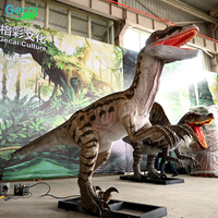 Modèle de Velociraptor animatronique grandeur nature Gecai à vendre, utilisé pour les centres commerciaux, les parcs d'attractions, les sites touristiques