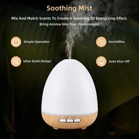 Diffuseur d'arômes portable 150 ml mini USB effet bois avec éclairage d'ambiance 7 couleurs, distributeur d'huiles essentielles pour usage domestique