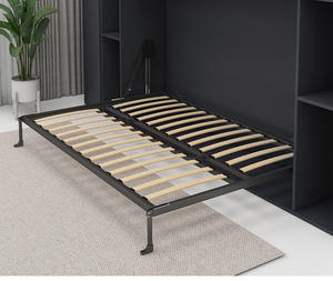 Letto a Scomparsa Verticale Moderno Pieghevole Salvaspazio con Struttura in Metallo Letto a Muro Richiudibile - Product Image 3