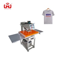 Nouvelle machine de transfert thermique semi-automatique à double station pour l'embossage de vêtements