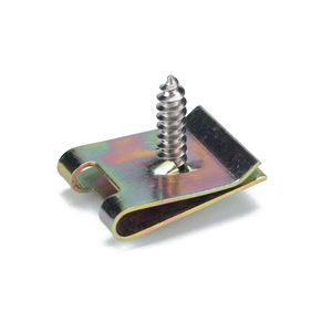 Metal U Shape License Plate Bracket <b>Clip</b> With Screw For <b>Car</b> Motorcycle Replacement Repair Auto Fastener - Product Image 1