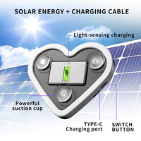 Lumière néon LED automobile en forme de cœur, alimentée par énergie solaire, décoration d'ambiance intérieure de voiture, accessoire lumineux pour fenêtre
